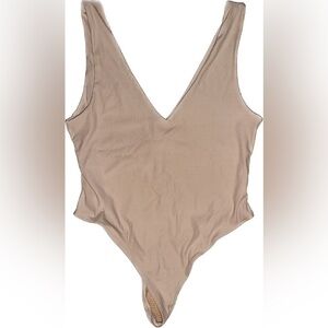 House of Harlow 1960 Ribbed Double V Bodysuit